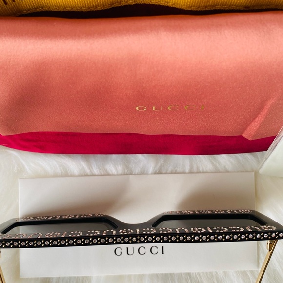 Gucci embellished rectangular sunglasses - Picture 5 of 13